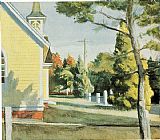 Edward Hopper Canvas Paintings - Church in Eastham